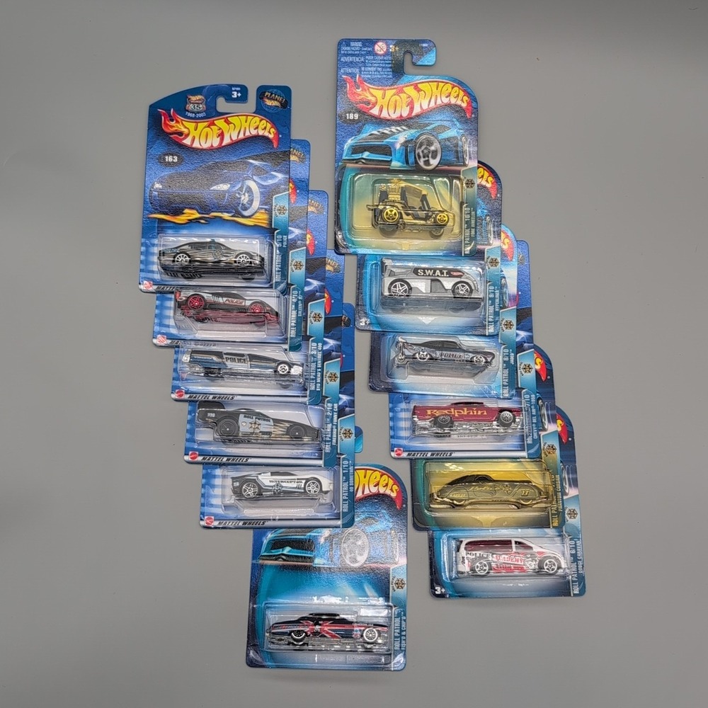 Hot Wheels 2003 Roll Patrol Series Complete 12 Car Set Diecast Cars